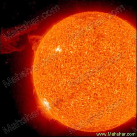 یک عکس نزدیک از ستاره خورشید که توسط یکی از تلسکوپ های زمینی ناسا گرفته شده است 