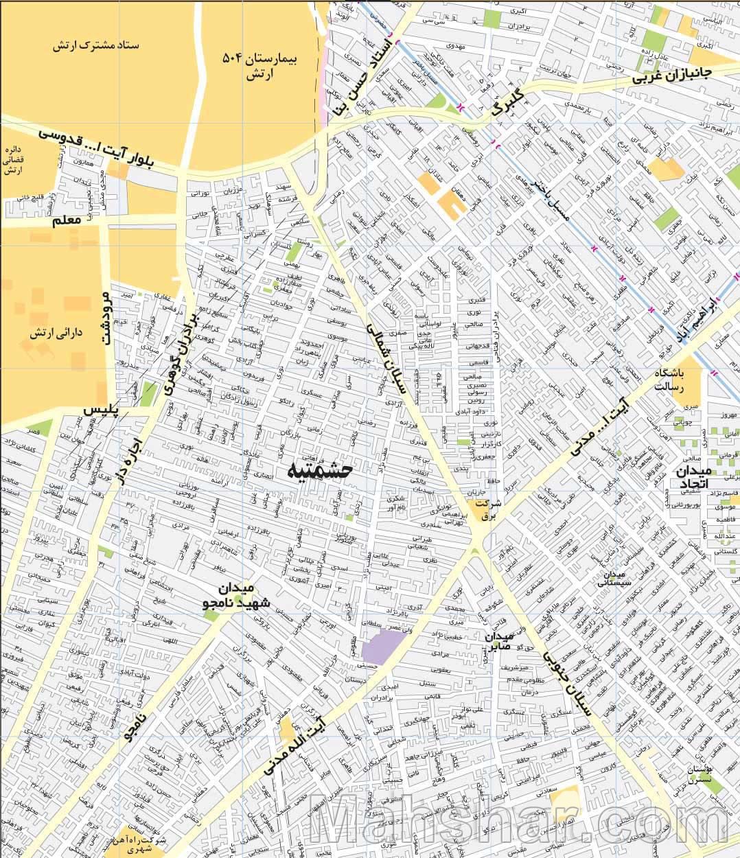 Tehran Map نقشه تهران