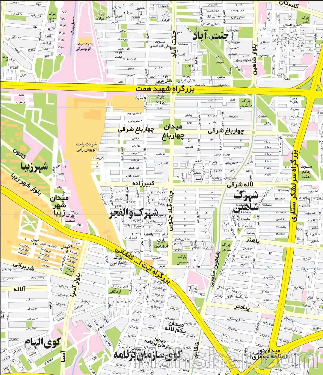 Tehran Map نقشه تهران