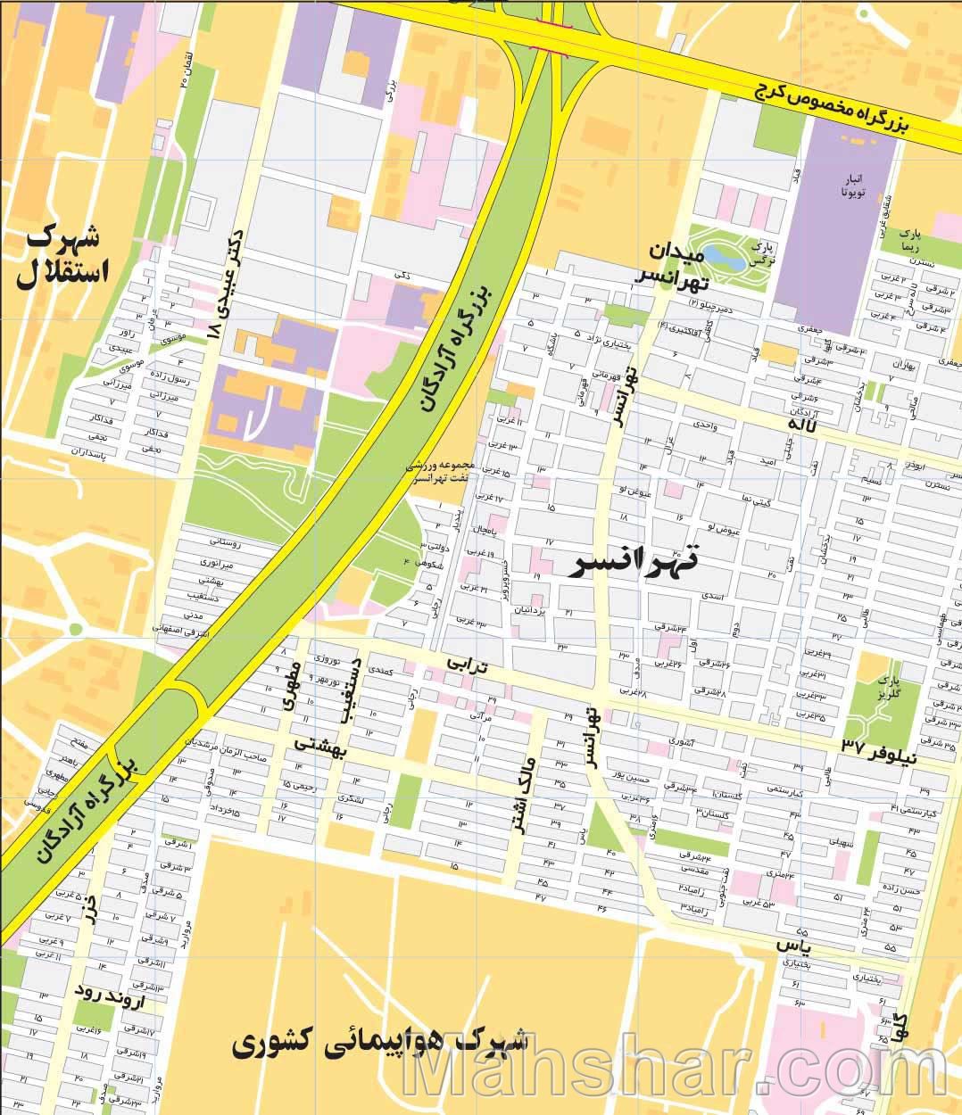 Tehran Map نقشه تهران