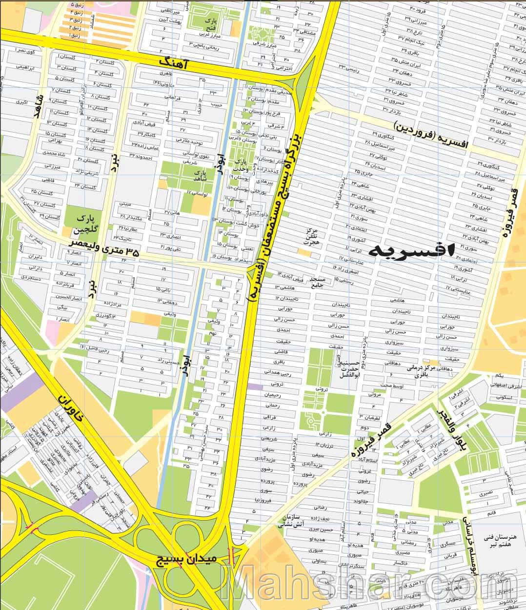 Tehran Map نقشه تهران