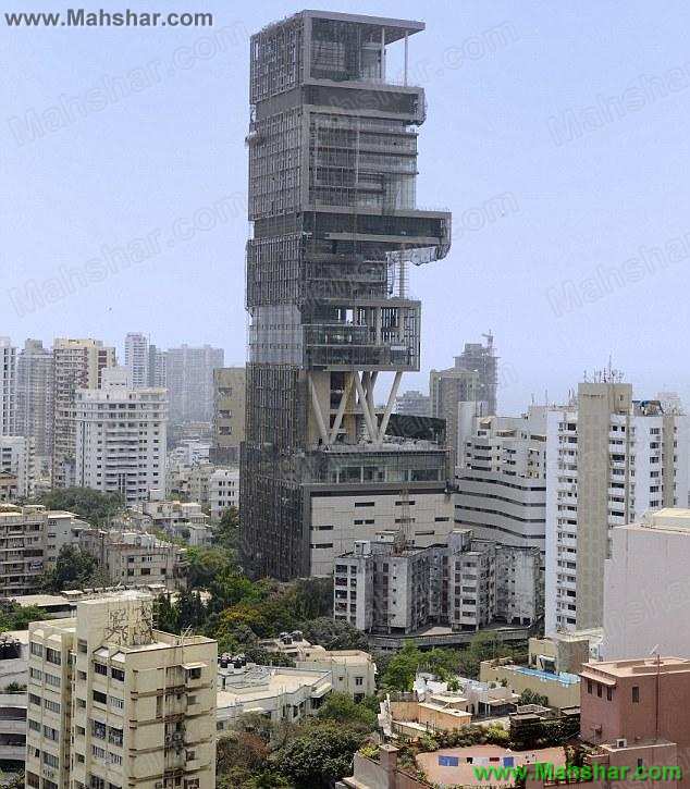 اسباب كشي ميلياردر هندي به گرانترين خانه جهان  عکس
