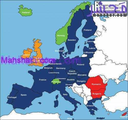 Schengen Map 4 500x469 1 2 ویزا شنگن، ویزا اروپا