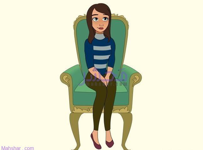 شخصیت شناسی نشیتن روی صندلی و قرار دادن دست ها بین زانوها